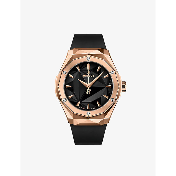 Hublot 550.OS.1800.RX.ORL19 Classic Fusion 18ct rose-gold and rubber automatic watch