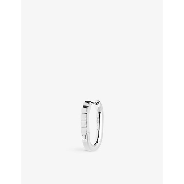 Maria Black Woods Huggie white rhodium-plated sterling silver single earring