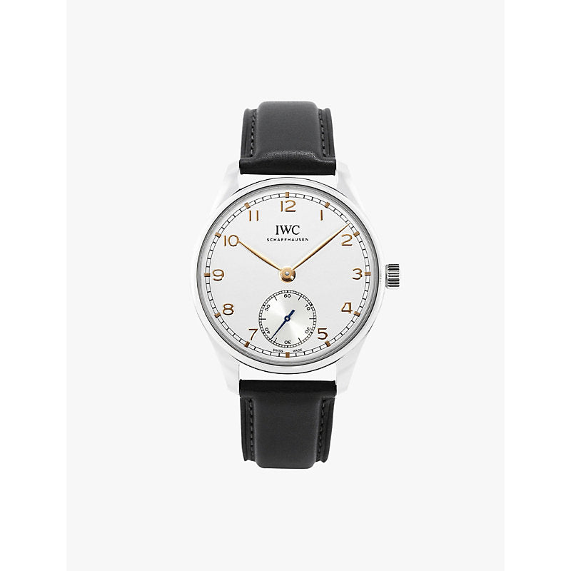 Iwc Schaffhausen IW358303 Portugieser stainless-steel and leather automatic watch