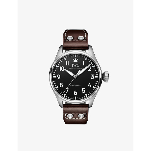 Iwc Schaffhausen IW329301 Big Pilot's stainless-steel and leather automatic watch