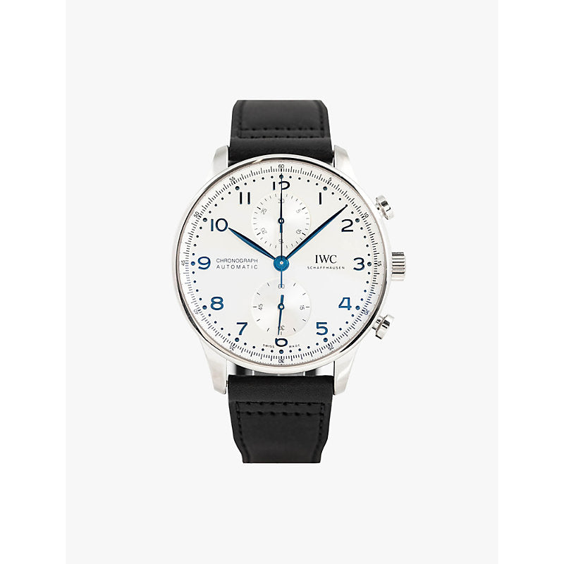 Iwc Schaffhausen IW371605 Portugieser stainless-steel and leather automatic watch