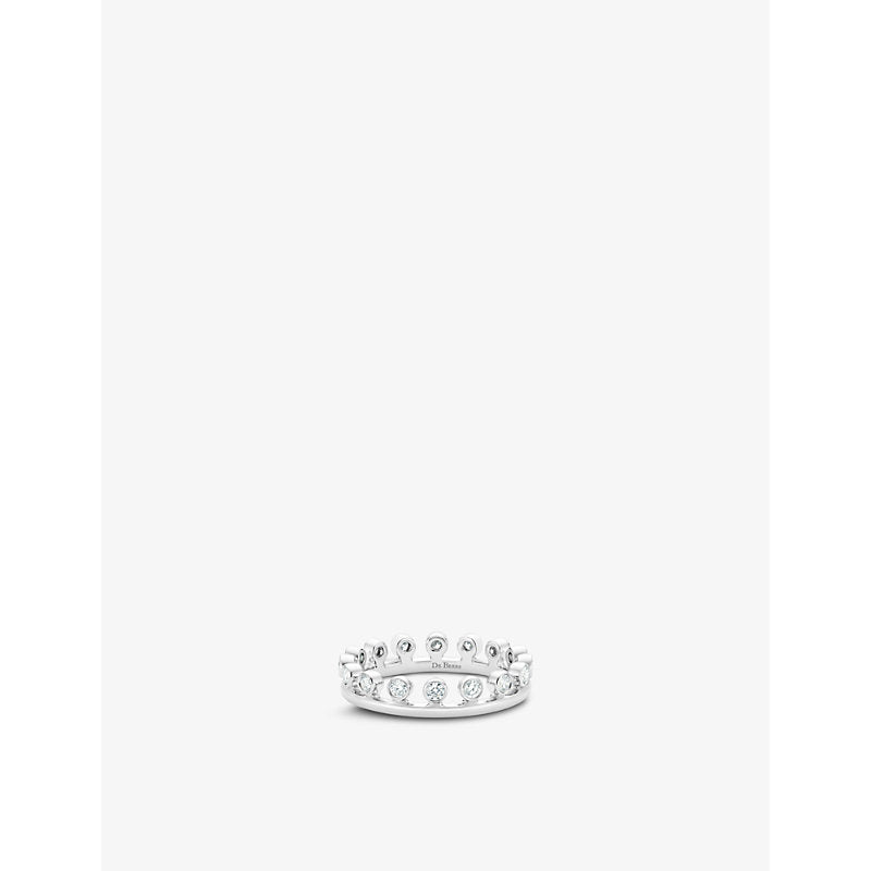 De Beers Jewellers Dewdrop 18ct white-gold and 0.38ct diamond ring