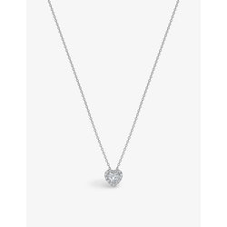 De Beers Jewellers Aura Heart 18ct white-gold and 0.29ct brilliant-cut diamond necklace