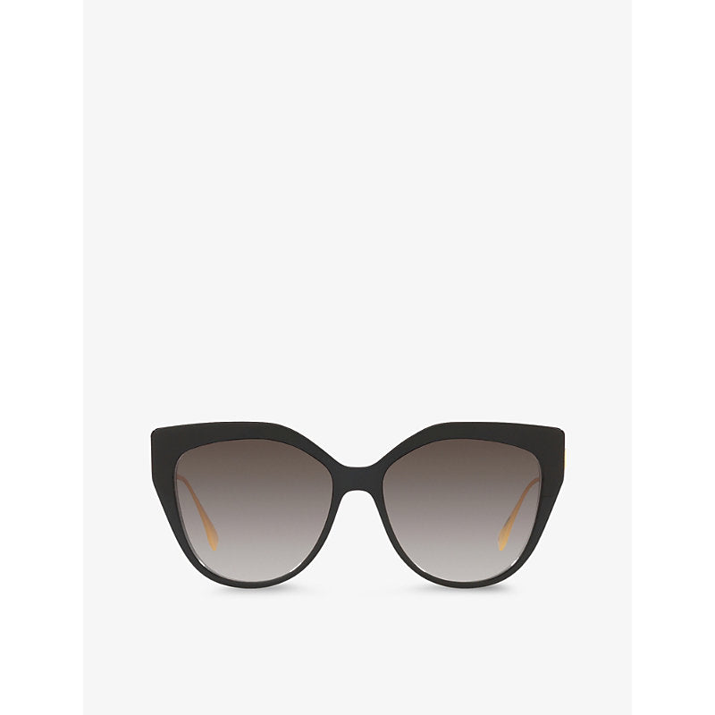  Fendi FE40011U cat-eye acetate and metal sunglasses