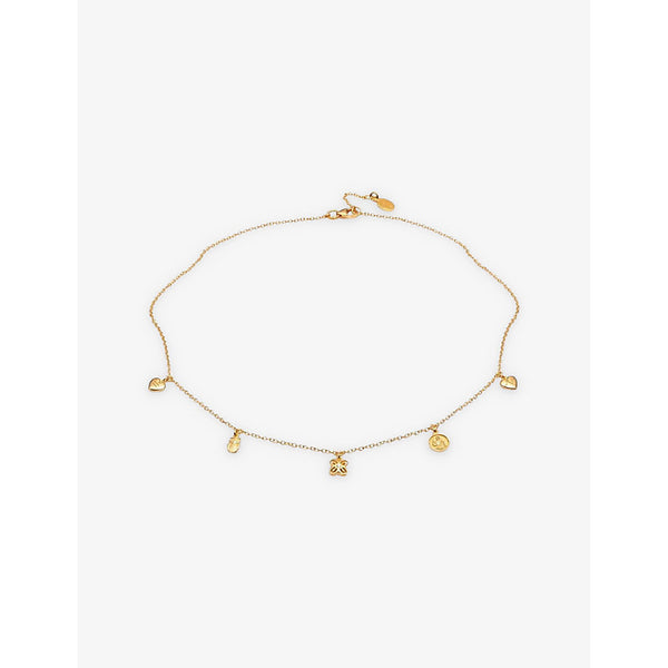 La Maison Couture With Love Darling People 14ct yellow gold-plated vermeil sterling-silver necklace