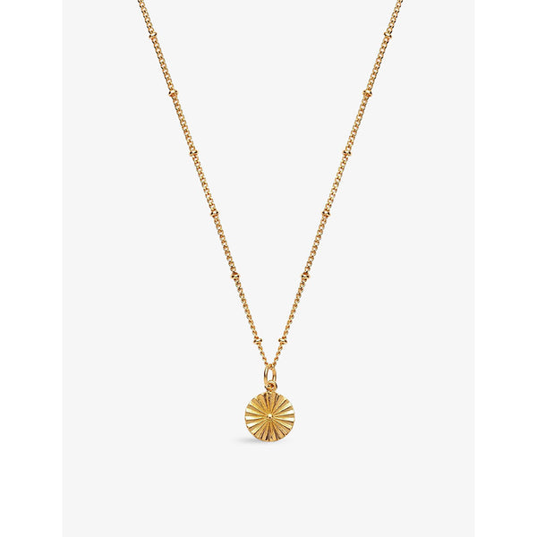 La Maison Couture With Love Darling #9 Wheel 14ct yellow gold-plated vermeil sterling silver necklace