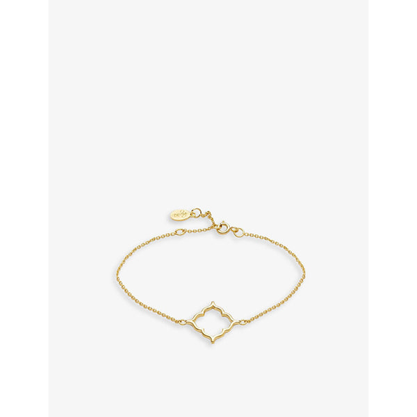 La Maison Couture With Love Darling #11 Community 14ct yellow gold-plated vermeil sterling-silver and cubic zirconia pendant bracelet