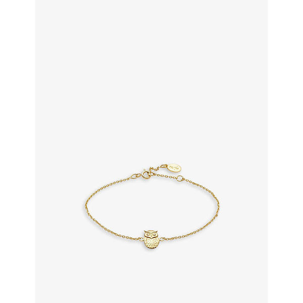 La Maison Couture With Love Darling #4 Wisdom 14ct yellow gold-plated vermeil sterling-silver and cubic zirconia bracelet