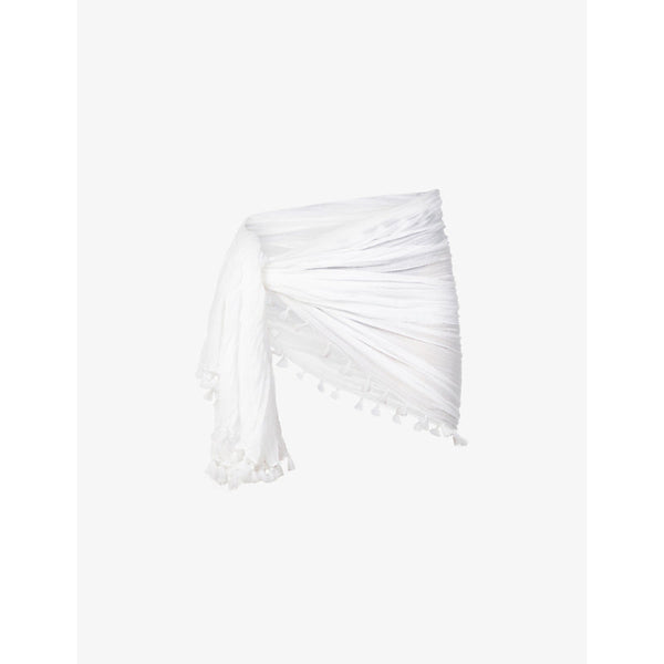 Seafolly Tasselled self-tie cotton gauze sarong