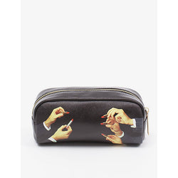 Seletti wears TOILERPAPER lipstick-print canvas cosmetic case 20.5cm x 7cm