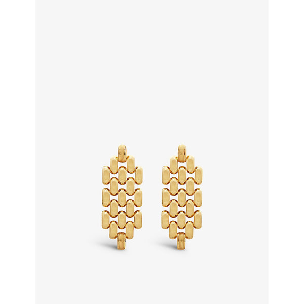 Monica Vinader Heirloom recycled 18ct yellow gold-plated vermeil sterling-silver cocktail earrings