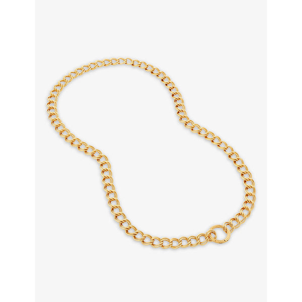 Monica Vinader Groove Curb 18kt gold-plated vermail chain necklace