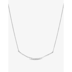 Monica Vinader Riva Wave 18ct recycled sterling silver and 0.05ct diamond necklace