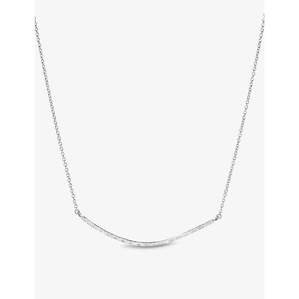 Monica Vinader Riva Wave 18ct recycled sterling silver and 0.05ct diamond necklace