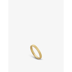 Monica Vinader Disco recycled 18ct yellow gold-plated vermeil sterling-silver ring