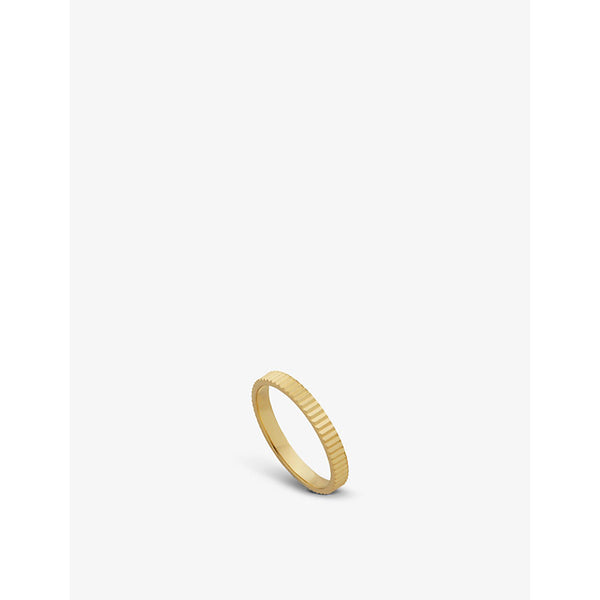 Monica Vinader Disco recycled 18ct yellow gold-plated vermeil sterling-silver ring