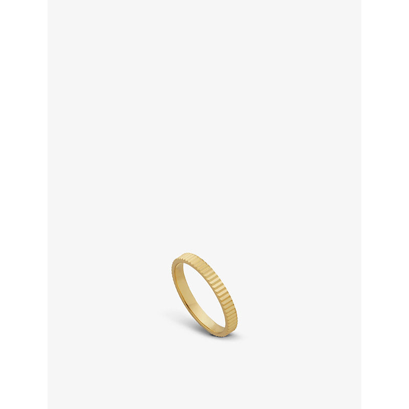 Monica Vinader Disco recycled 18ct yellow gold-plated vermeil sterling-silver ring