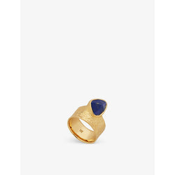 Monica Vinader Deia Odyssey 18ct yellow-gold vermeil and lapis ring