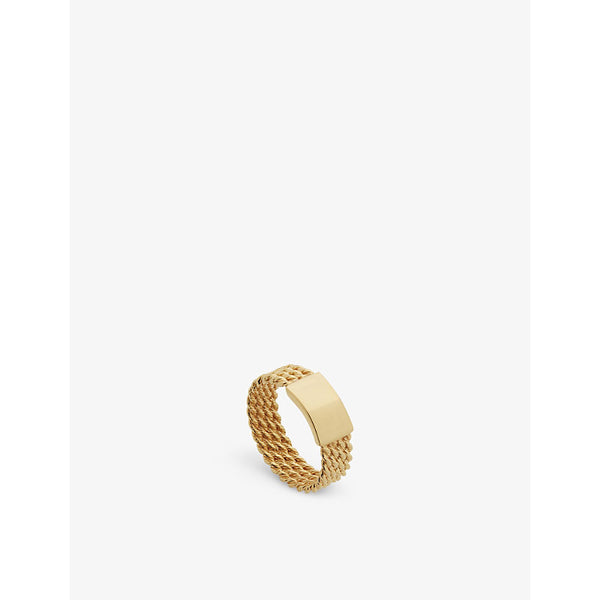 Monica Vinader Corda recycled 18ct yellow-gold-plated vermeil sterling-silver ring