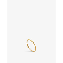 Monica Vinader Corda Skinny recycled 18ct yellow gold-plated vermeil sterling-silver ring