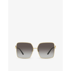 Womens Dolce & Gabbana DG2279 square-frame metal sunglasses