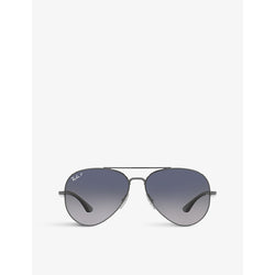  Ray-Ban RB3675 pilot-frame metal sunglasses