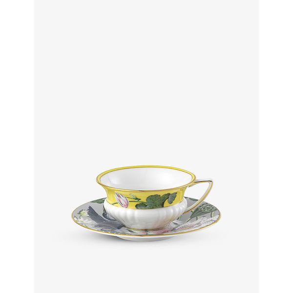 Wedgwood Wonderlust Waterlily printed teacup and saucer