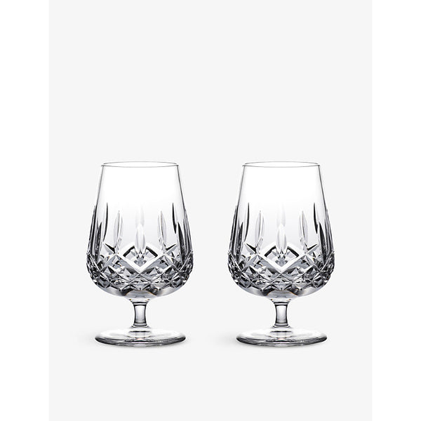 Waterford Connoisseur Lismore snifter-cap crystal tumblers