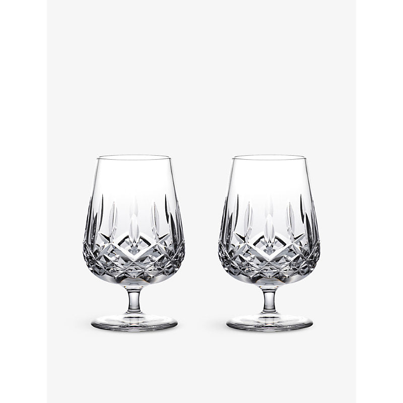 Waterford Connoisseur Lismore snifter-cap crystal tumblers