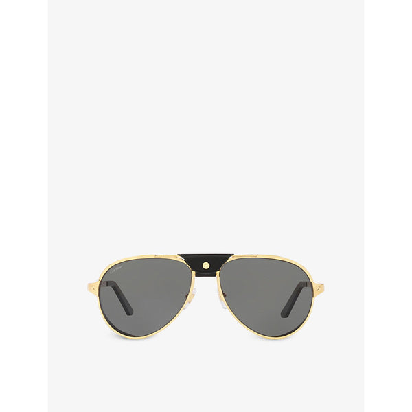  Cartier CT0296S aviator-frame metal sunglasses