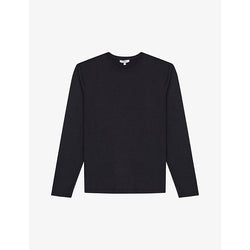  Reiss Armstrong crew-neck woven jersey top