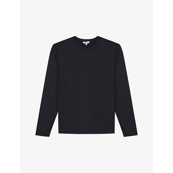  Reiss Armstrong crew-neck woven jersey top