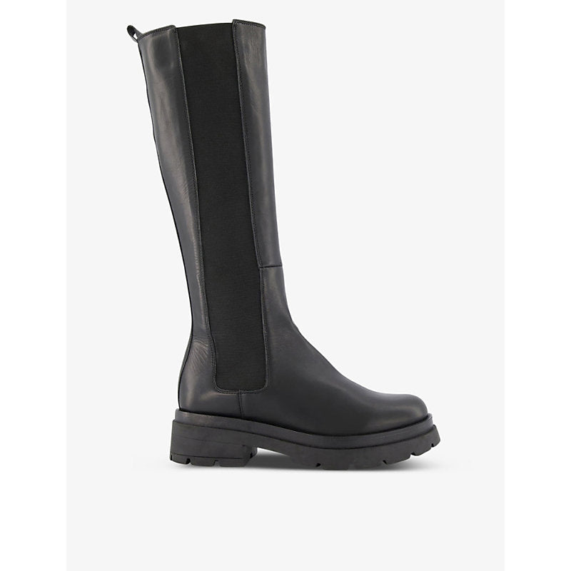  Dune Tempas knee-high leather Chelsea boots