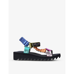 Kurt Geiger London Orion logo-print woven sandals