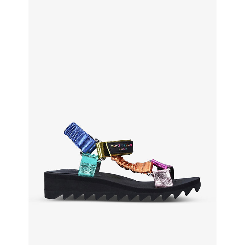 Kurt Geiger London Orion logo-print woven sandals