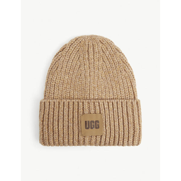 Ugg Logo-patch knitted beanie hat