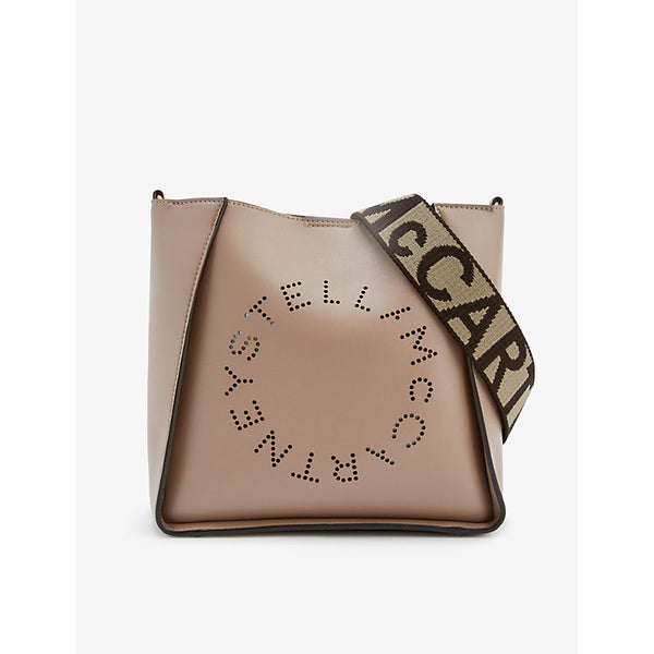 Stella Mccartney Circle logo faux-leather cross-body tote bag