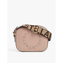 Womens Stella Mccartney Logo mini vegan-leather cross-body bag