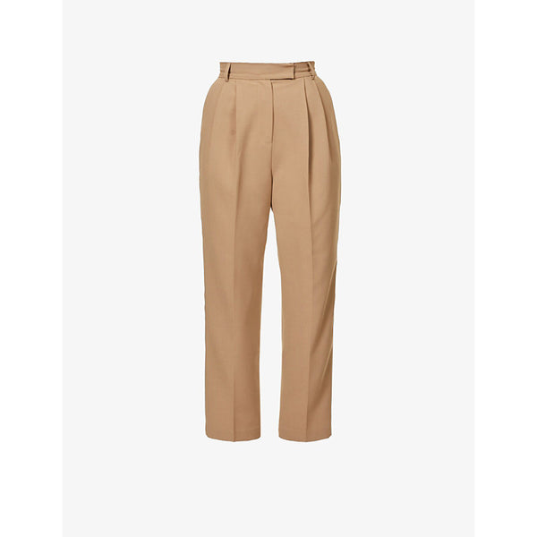 The Frankie Shop Bea tapered high-rise stretch-crepe trousers