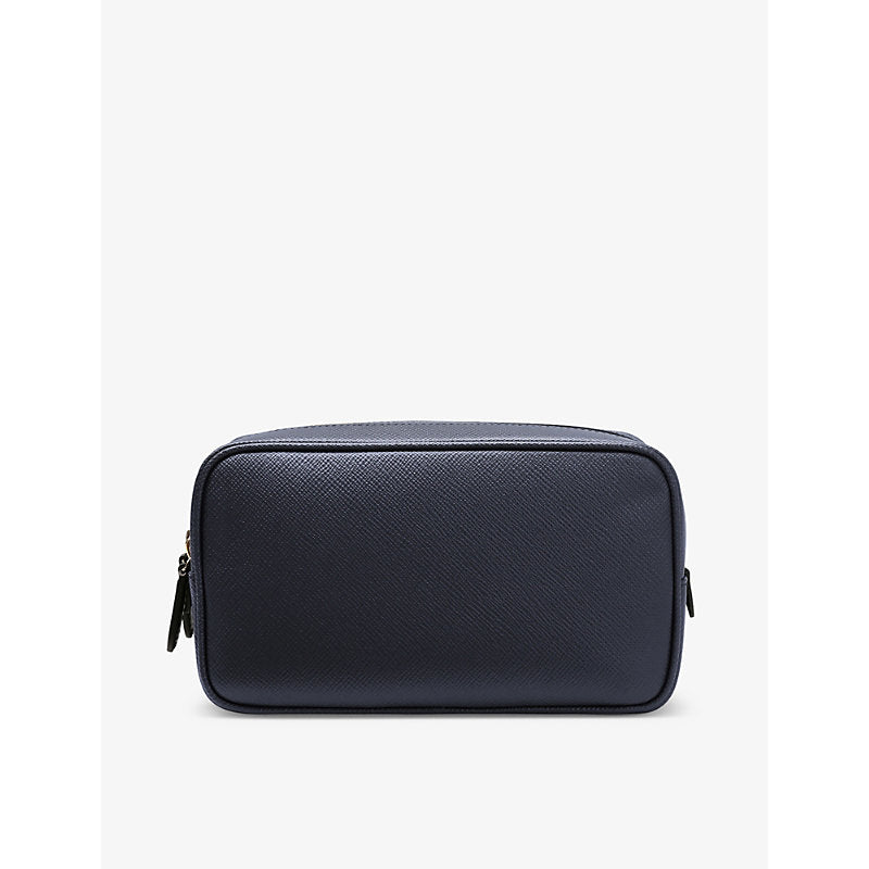 Smythson Panama double zip leather washbag | Smythson