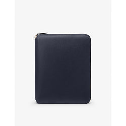 Smythson Panama zipped leather A5 writing folder 24cm x 19.5cm | Smythson