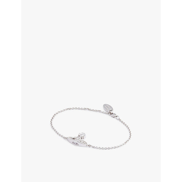 Vivienne Westwood Jewellery Pina Bas Relief silver-tone brass and cubic zirconia bracelet