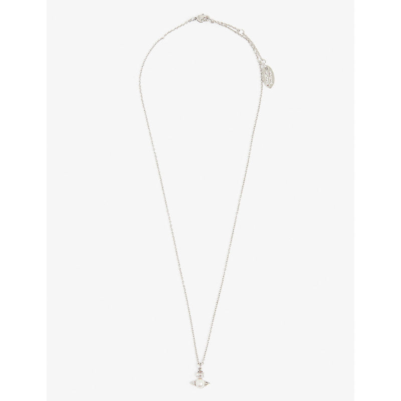 Vivienne Westwood Jewellery Balbina platinum-plated brass and faux-pearl pendant necklace