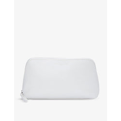 The White Company Logo-embossed leather make-up bag