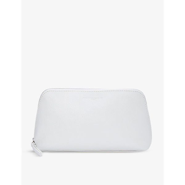  The White Company Logo-embossed leather make-up bag