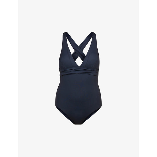  Seafolly Collective V-neck stretch-recycled nylon swimsuit