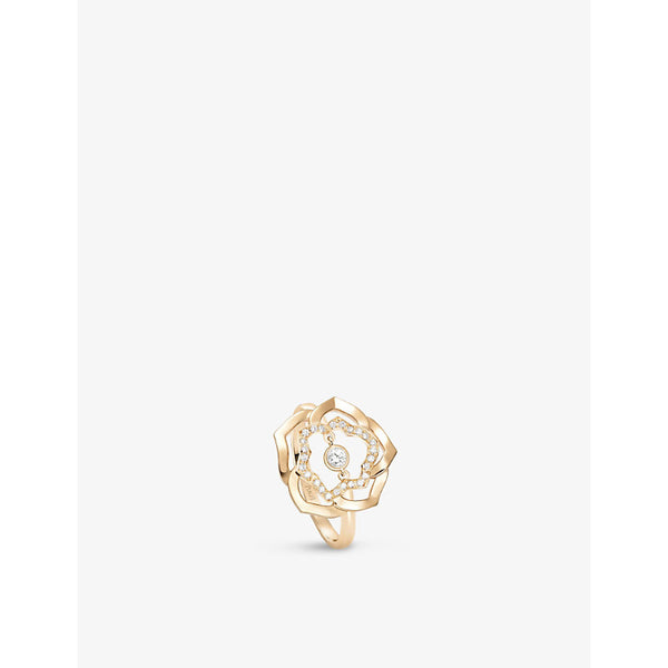 Piaget Rose 18ct rose-gold and 0.11ct brilliant-cut diamond ring