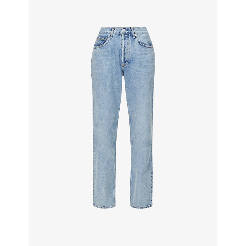  Agolde Lana straight-leg mid-rise organic-cotton denim jeans