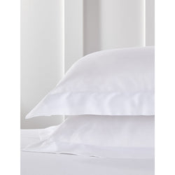 The White Company Bordered standard cotton Oxford pillowcase 50cm x 75cm