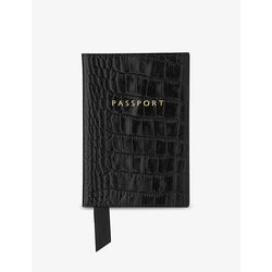 Whistles Croc-embossed leather passport holder | Whistles